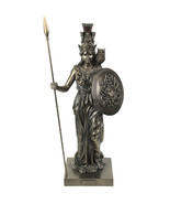 Metallic Bronze Finish Greek Goddess Athena of Inspiration Tabletop Statue - £170.38 GBP
