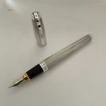 S.T. Dupont Orpheo Olympio 480101 Silver Plated Fountain Pen - $542.68