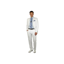 Mens Summer Linen Suit Apollo King Half Lined 2 Button European LN6 White Party image 9