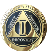 2 Year AA Medallion Elegant Black Gold &amp; Silver Plated RecoveryChip Design - $349.71 MXN