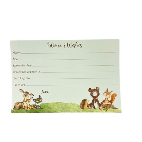 Primary image for Woodland Creatures 20 Advice Cards for Mom-To-Be Forest Animal Scrapbook