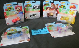 Hot Wheels Super Mario Bros set six see item description character cars ... - $48.48