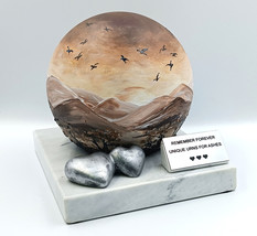 Urn LANDSCAPE, urn SUNSET, Beautiful Hand Painted Cremation Urn, Decorative Urns - £199.47 GBP+