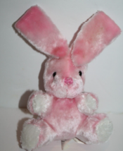 Dan Dee Easter Bunny Rabbit Pink Plush 5&quot; Fold Down Long Ear Stuffed Toy 2009 #3 - £6.91 GBP