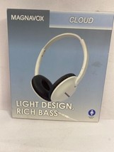 Magnavox Cloud MHP5032M-WH foldable stereo on ear headphone Rich Bass - $10.88