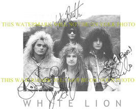 White Lion Band Signed Autogram 8x10 Rp Photo All Four Mike Tramp Vito Bratta + - £15.71 GBP