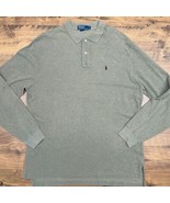 Vintage Polo Ralph Lauren XL Brown Long Sleeve Mesh Pique Knit Polo Shir... - $351.85 MXN