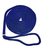 New England Ropes 1/2&quot; Double Braid Dock Line - Blue w/Tracer - 35&#39; - £68.95 GBP