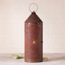 Primitive tall Chimeny Lantern Light in Rustic Tin - £82.37 GBP