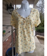 NWT NO COMMET CUTE YELLOW SUNFLOWER PRINT TOP 3X - £10.22 GBP