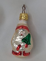 Christmas Glass Ornament St Nicholas Santa Claus Germany Inge Glas Old W... - £14.57 GBP