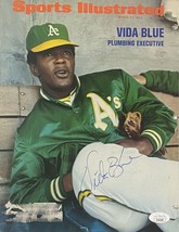 Vida Bleu Signé Oakland Athlétisme SPORTS Illustrated Revue Housse JSA AL44239 - £38.75 GBP