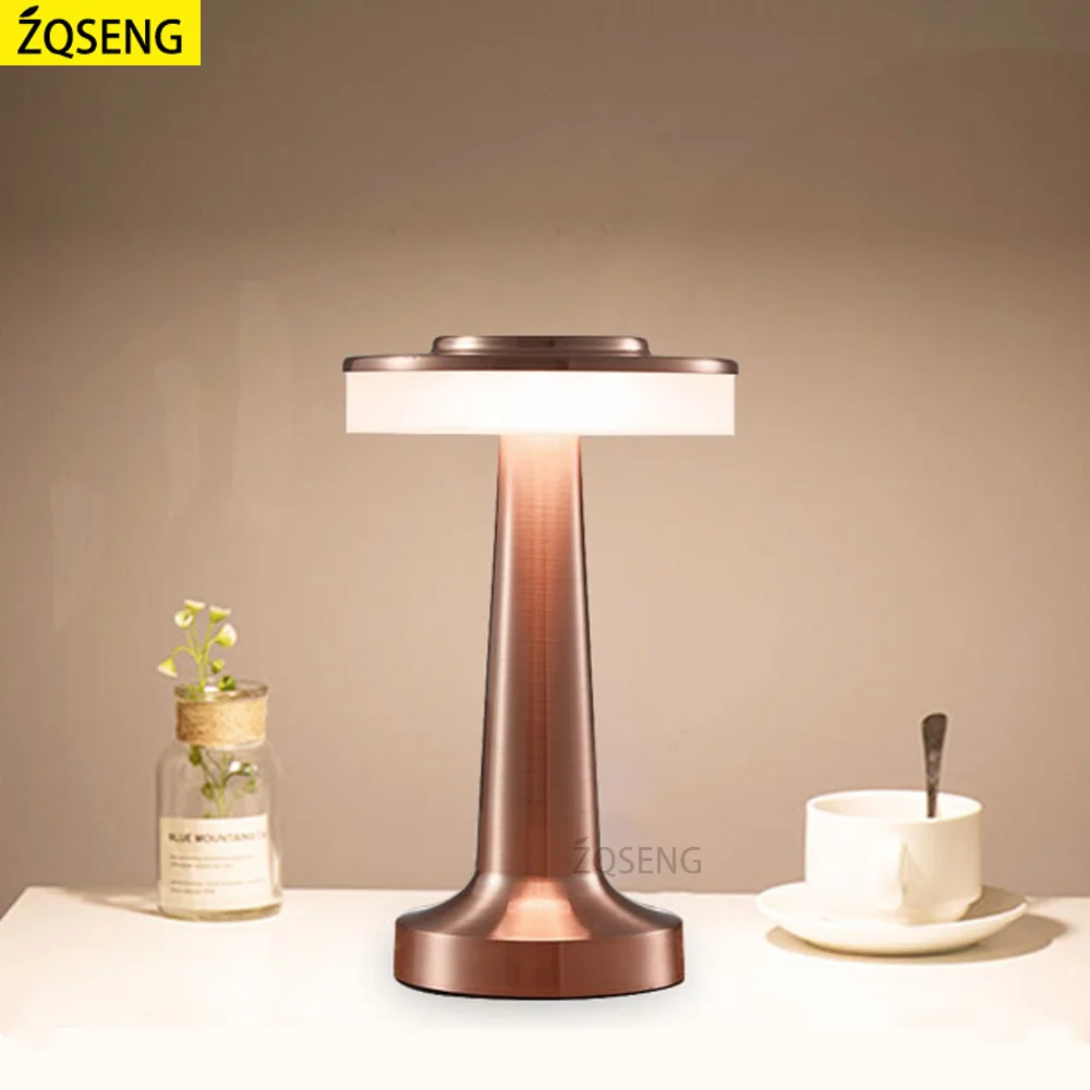 Retro Bar Table Lamp Led Rechargeable Desk Light Room Decor Lampe Campin... - $24.03+