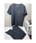 Figs Scrubs Set Women’s Black Top &amp; Pants Technical Collection Medical S... - $745.43 MXN