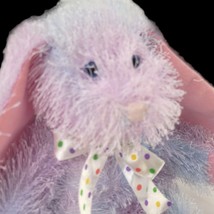 Plush Appeal Bunny Rabbit 12&quot; Pink Blue Eyelash Yarn Long Ears Stuffed Easter - £12.68 GBP