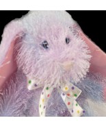 Plush Appeal Bunny Rabbit 12&quot; Pink Blue Eyelash Yarn Long Ears Stuffed E... - £12.61 GBP