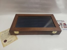 Schatulle Aussteller IN Holz für Messer Wood Display Case For Knives Coins - £58.43 GBP