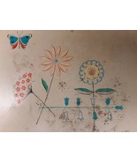 Vintage Aladdin Industries Nashville 1956 Metal Lunchbox Floral Butterfl... - $40.00 CAD