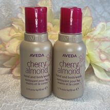 2 X Aveda Cherry Almond Hand &amp; Body Wash Shower Gel 1.7ozEa = 3.4oz NWOB... - $12.82