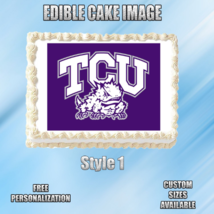 TCU Edible Image Topper Cupcake Frosting 1/4 Sheet 8.5 x 11&quot; - £9.39 GBP