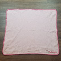 Hello Kitty Pink Cotton Baby Blanket White Heart Bow Gray Polka Dot - £35.59 GBP