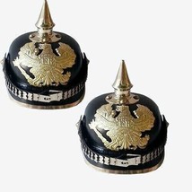 WW1 German Prussian Pickelhaube Brass Accents Imperial Officer X-mas Gift - £63.07 GBP