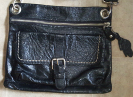 Roots Canada Womens Shoulder Bag Crossbody Black Patent Leather U5 - $32.76