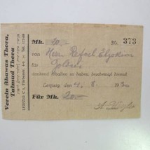 1930 Leipzig, Germany Torah Receipt - £6.98 GBP