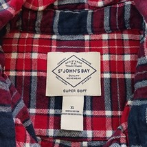 St. John's Bay Super Soft Button-Down Collar Flannel Shirt Men's XL Multi Plaid image 3