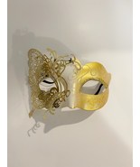 Foewmio Gold Whimsical Butterfly MaskHalloween Costume Mask  - £18.21 GBP