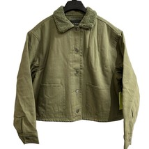 BP x Wildfang Jacket Womens S Olive Green Canvas Cropped Gorpcore Utilit... - $25.86