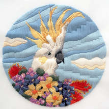 Sulphur Crested Cockatoo long stitch kit designed by Helene Wild. New co... - $75.25