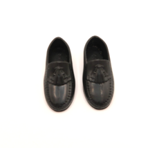Vintage Ken Doll Black Rubber Plastic Loafers Shoes Pair Barbie Slip Ons - $11.41