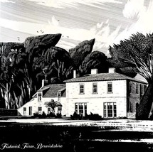 1952 Shell BP Gas &amp; Oil Fishwick Farm Berwickshire Advertisement Woodcut... - $761.26 MXN