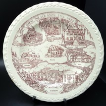 Vernon Kilns NATCHEZ Mississippi Collectible Plate 10&quot; Red Dixie Furniture Co - £10.47 GBP