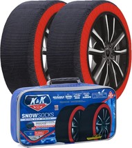 K&amp;K Automotive Snow Socks for Tires - Pro Series for Ultimate Grip Alter... - £109.16 GBP