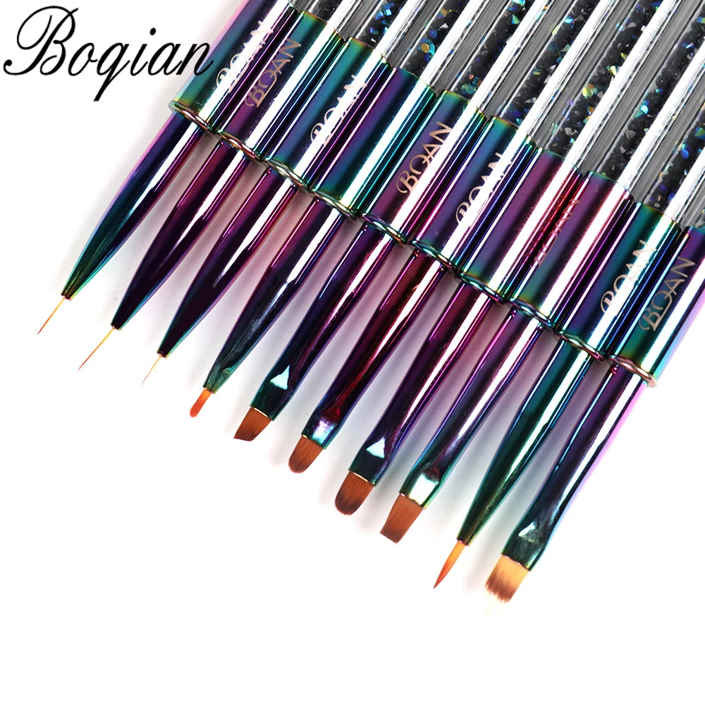 BQAN 1pcs Rainbow Nail Brush Gel Brush Manicure Acrylic UV Gel Extension... - £11.74 GBP+