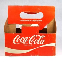 Coca-Cola 6.5 oz 6-Pack Caddy Vintage 70s-80s Cardboard Carrier The Real... - $19.70