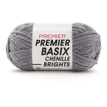 Premier Basix Chenille Brights Yarn-Pewter 2126-14 - £12.72 GBP