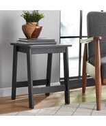 Small Square Wood Side Table, Black Finish - $546.34 MXN