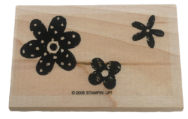 Stampin Up Rubber Stamp Flowers Polka Dot Trio Floral Friendship Card Making Art - £3.18 GBP