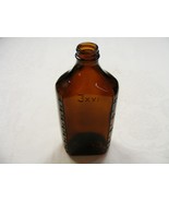 Vintage Early 1900&#39;s Amber Glass Medicine Bottle 14oz 4-a - $24.74