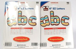 2 Packs Carson Dellosa Hipster Lowercase 4&quot; ABC EZ Letters Prepunched 90... - £10.93 GBP