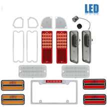 67-68 Chevy &amp; GMC Truck LED SEQUENTIAL Red Tail Park License Light Lense... - $436.82