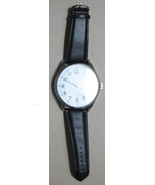 Quartz PC21J Japan Movementt Wrist Men&#39;s Watch Runs Dark Black Band - $45.04