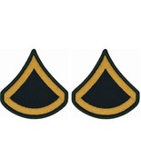 US Army Large Sleeve Rank Insignia Private First Class - Merrowed Edge N... - $196.34 MXN
