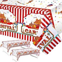 3 Pack Carnival Theme Party Tablecover Carnival Tablecloth for Carnival ... - £21.53 GBP