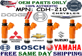 OEM Bosch NEW x4 Fuel Injectors for 97-15 Chrysler/Yamaha/Dodge/Mitsubishi/Chevy - £133.46 GBP