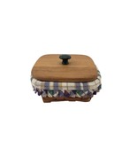 1989 Longaberger Plaid Address Basket w Lid RETIRED NO CARDS - $371.47 MXN