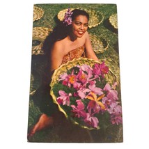Postcard Island Orchids Pretty Hawaiian Maiden Flowers Chrome Unposted - £5.53 GBP